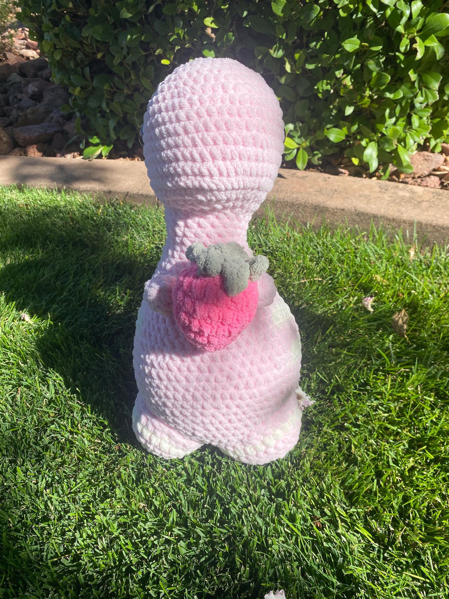 Crochet T-Rex Strawberry Dino Plushie *PRE-ORDER***