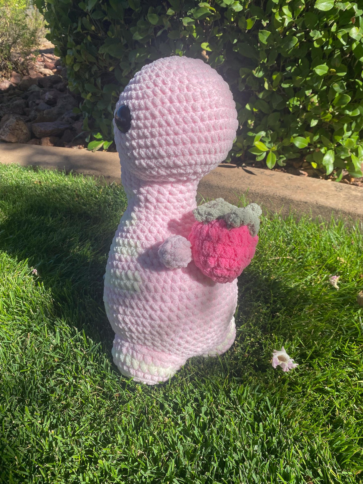 Crochet T-Rex Strawberry Dino Plushie *PRE-ORDER***