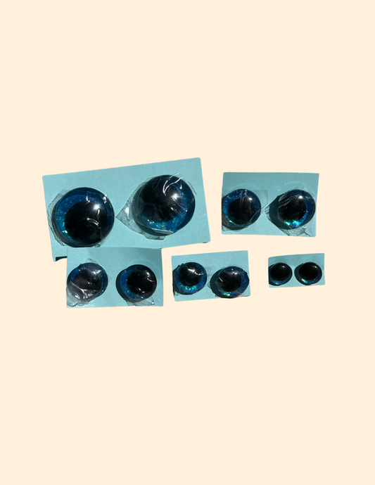 Blue Glitter Safety Eyes