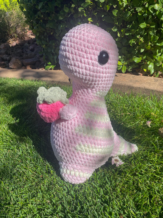 Crochet T-Rex Strawberry Dino Plushie *PRE-ORDER***